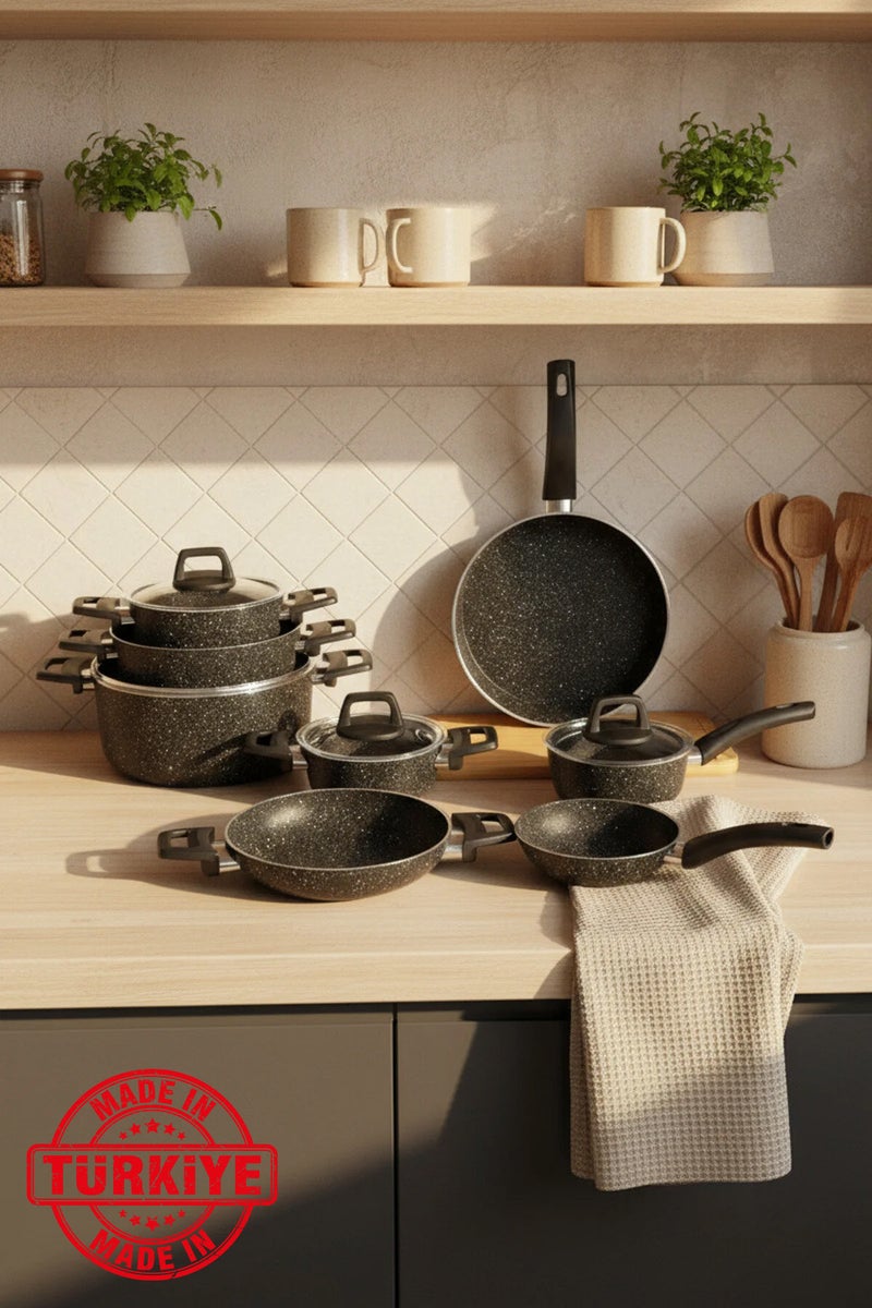 Bernardo Anita 13 Piece Cookware Set Black (Made in Turkey) - Image 1